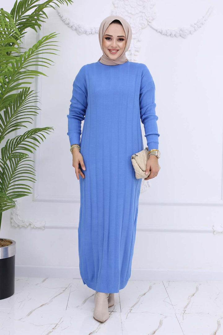BNG Women Ribbed Knit Dress Blue 6081 - Kifisiá