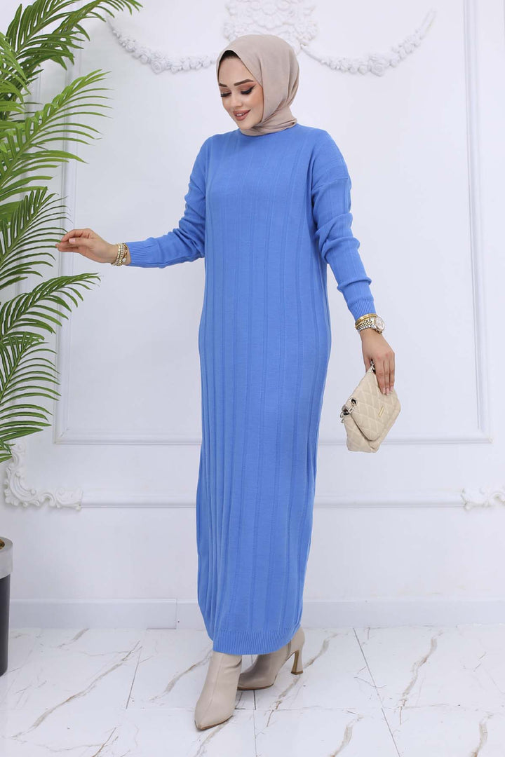 BNG Women Ribbed Knit Dress Blue 6081 - Kifisiá