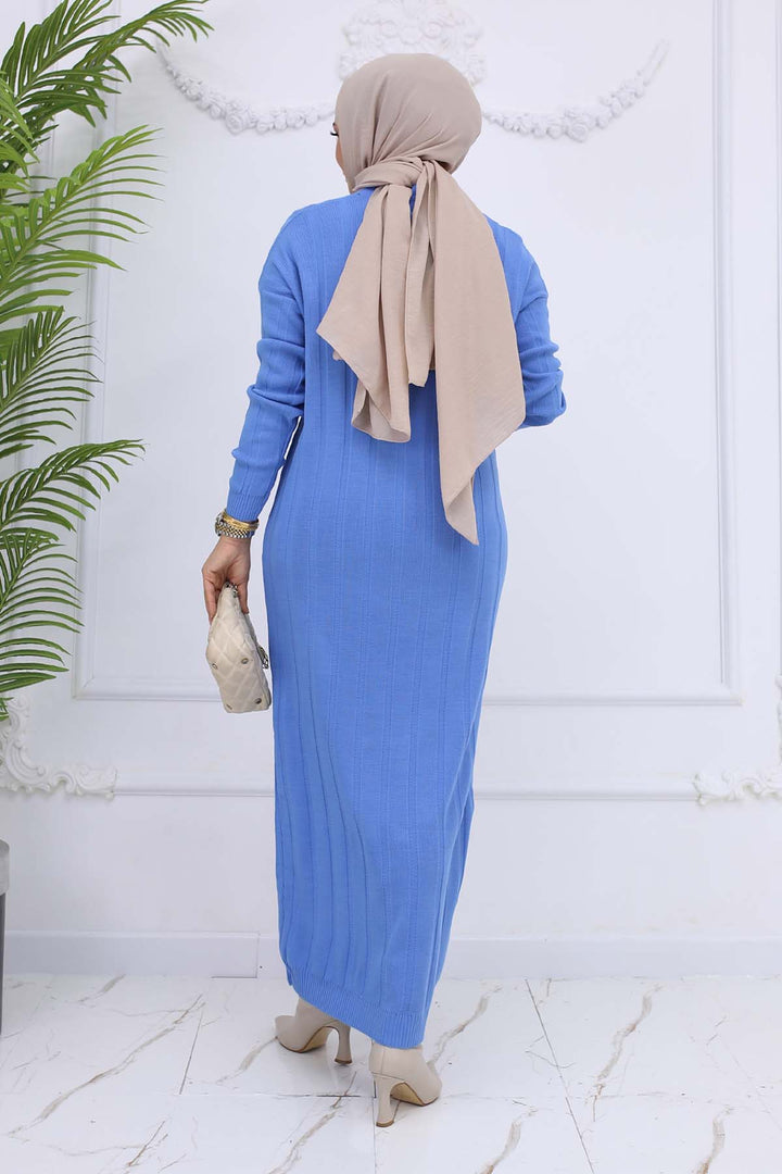 BNG Women Ribbed Knit Dress Blue 6081 - Kifisiá