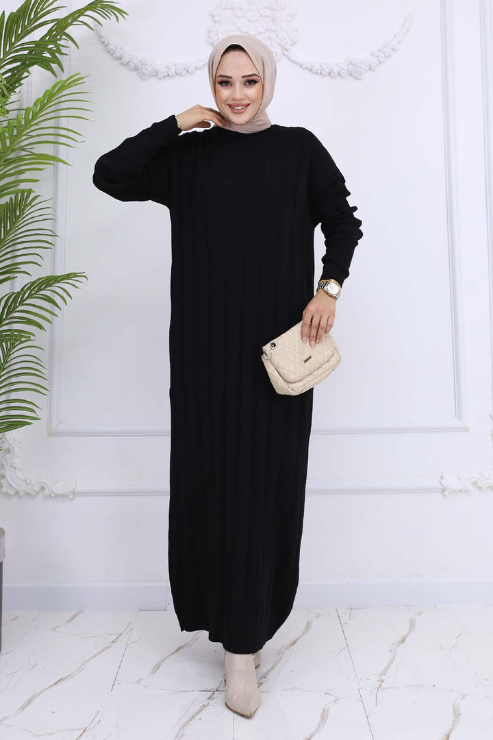 BNG Women Ribbed Knit Dress Black 6081 - Marcianise