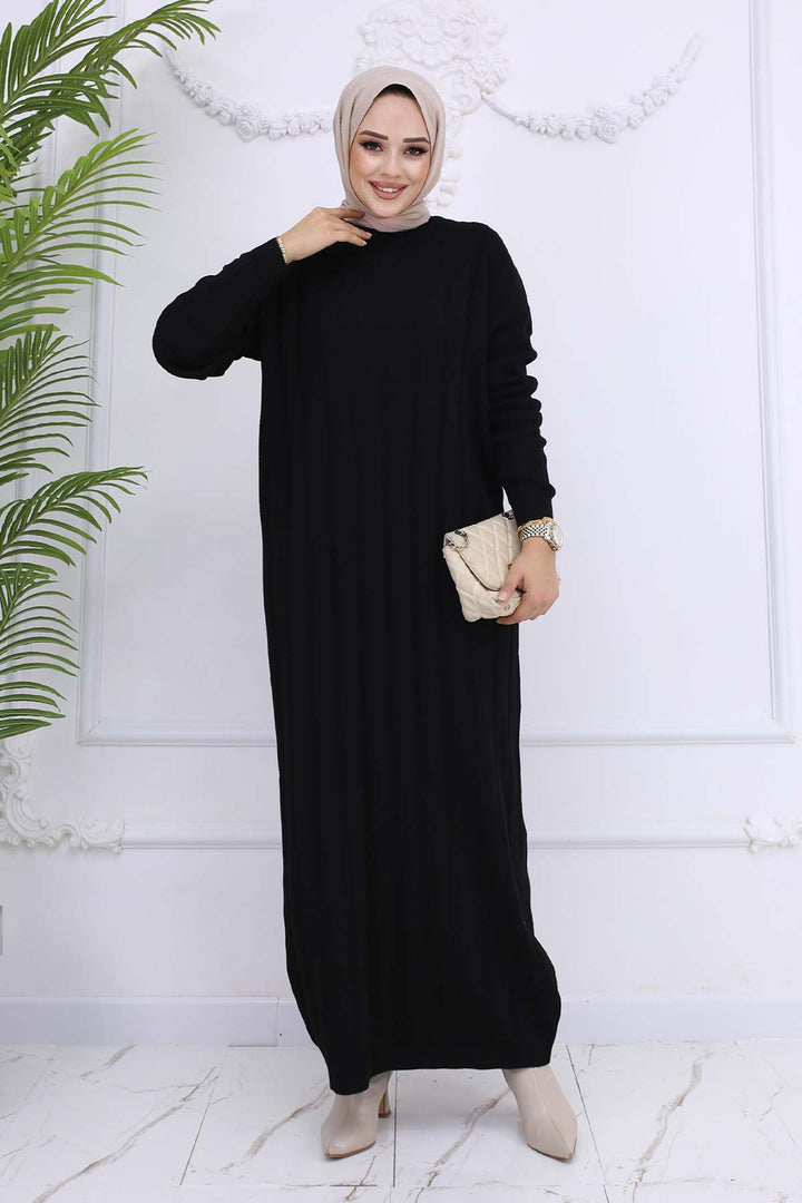 BNG Women Ribbed Knit Dress Black 6081 - Rheda-Wiedenbrück