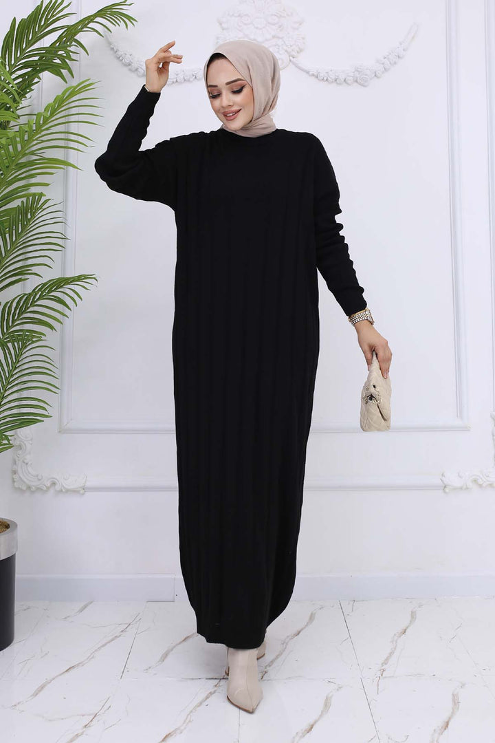 BNG Women Ribbed Knit Dress Black 6081 - Marcianise