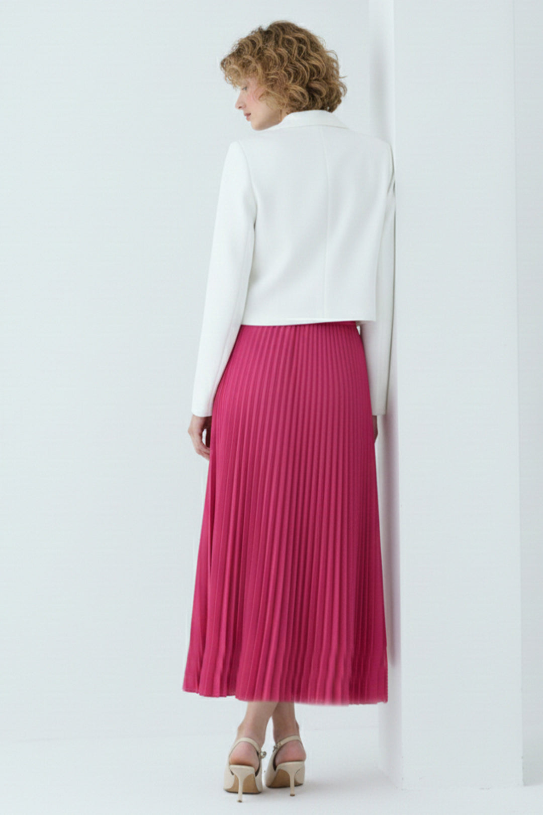 BNG Women Pleated Skirt 4560 Fuchsia - Figueira da Foz