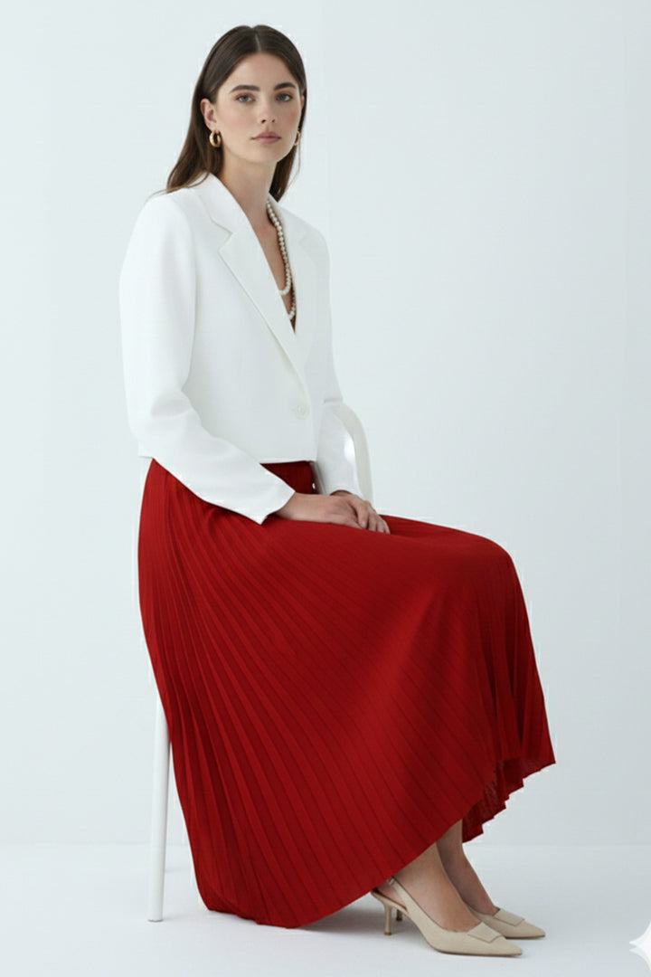 BNG Women Pleated Skirt 4560 Red - Corby