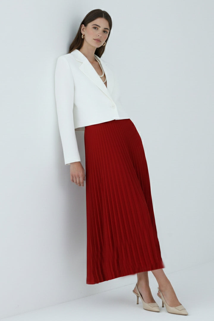 BNG Women Pleated Skirt 4560 Red - Corby