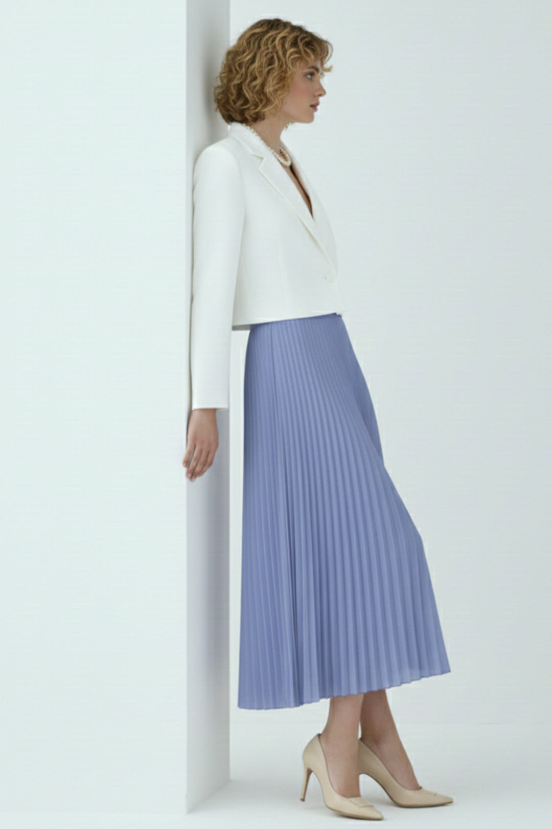 BNG Women Piliseli Etek 4560 Mavi - Greenville