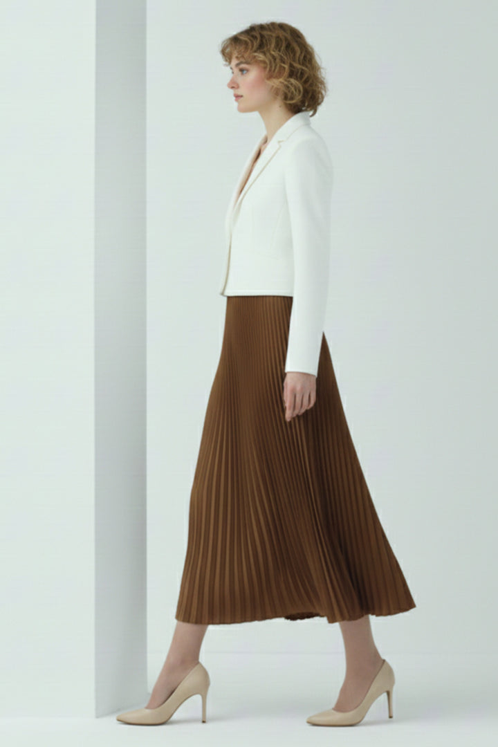 BNG Women Pleated Skirt 4560 Brown - Sicklerville