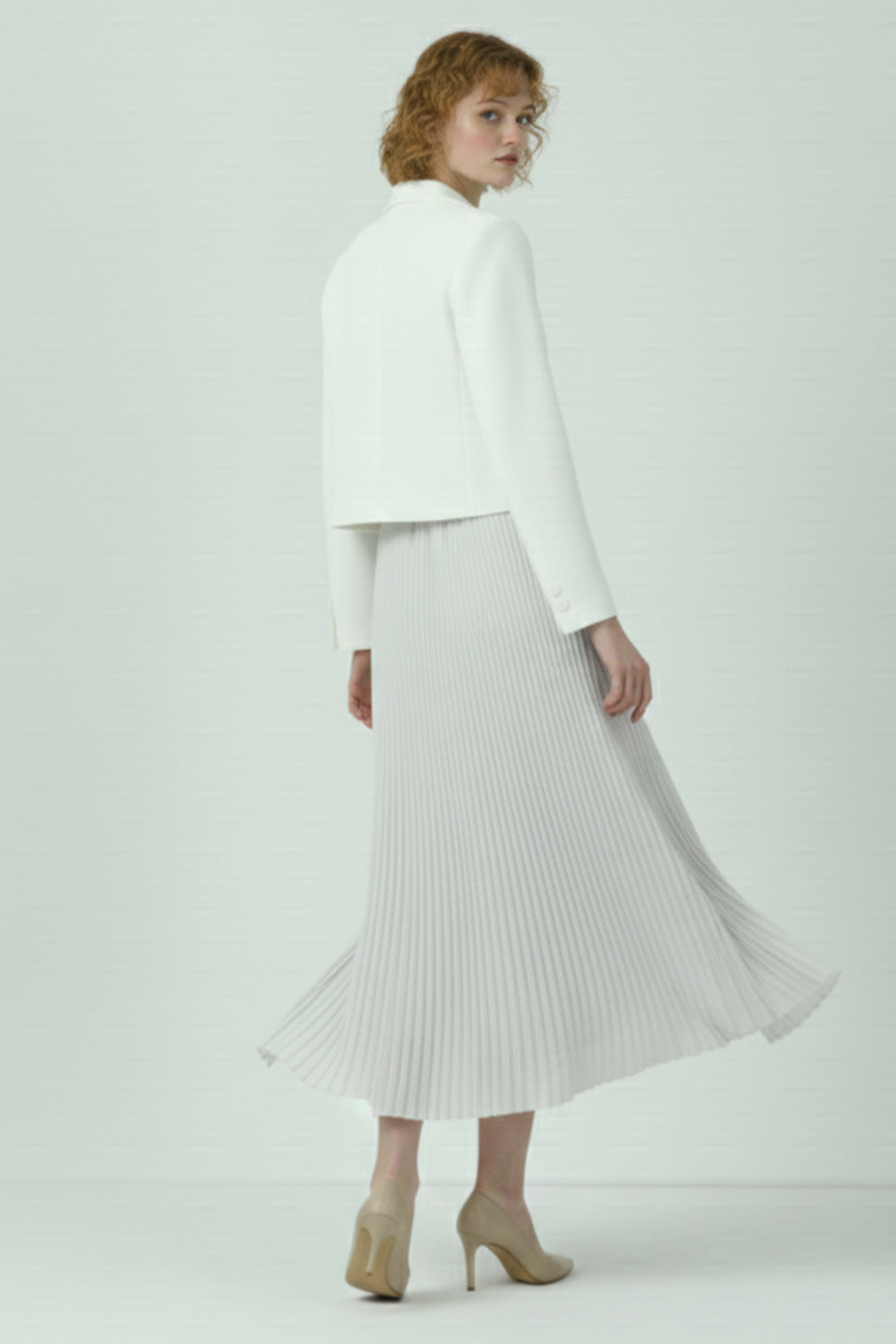 BNG Women Piliseli Etek 4560 Taş Rengi - Torrente