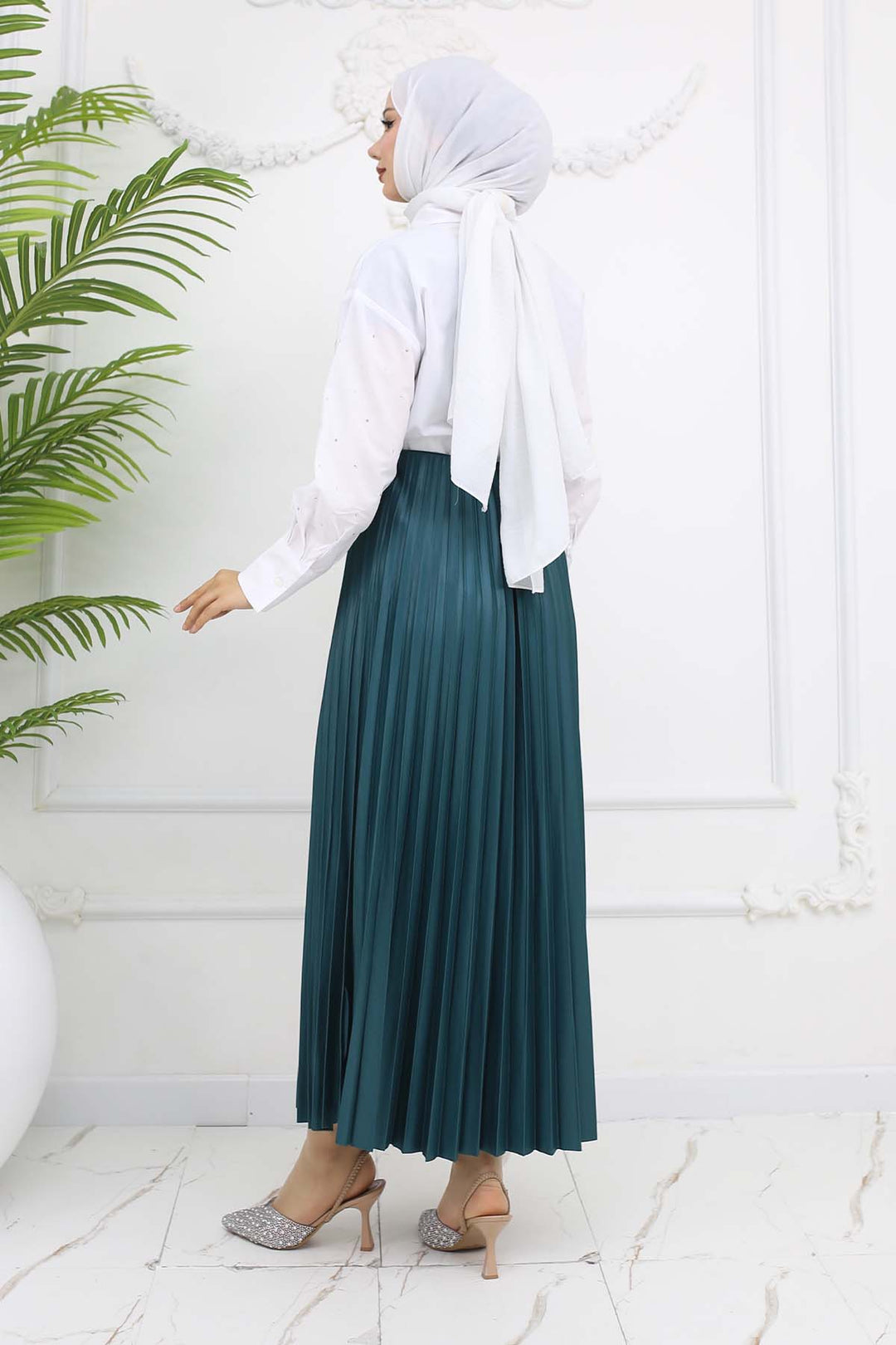 BNG Women Piliseli Etek Zümrüt Yeşili 4560 - Neu Isenburg