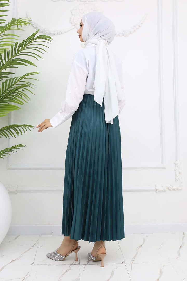 BNG Women Piliseli Etek Zümrüt Yeşili 4560 - Neu Isenburg