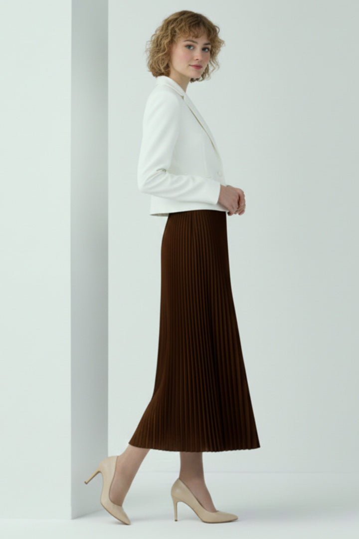 BNG Women Piliseli Etek 4560 Kahverengi - Évora