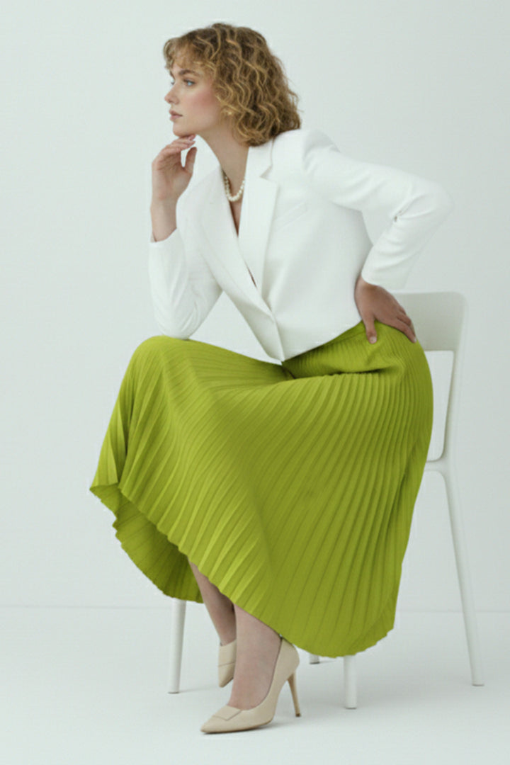 BNG Women Piliseli Etek 4560 Yağ Yeşili - Wagga Wagga