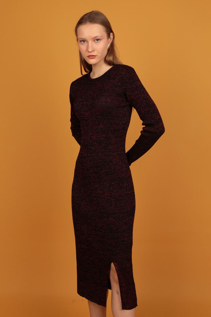 فستان KKT Silvery Knitwear للنساء - أحمر - بفورتسهايم