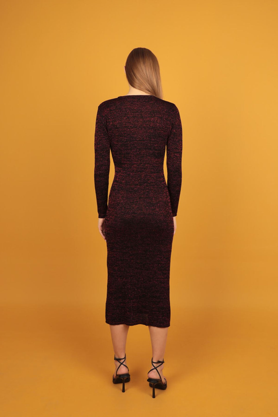 فستان KKT Silvery Knitwear للنساء - أحمر - بفورتسهايم