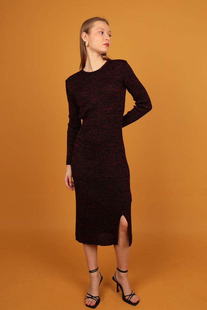 فستان KKT Silvery Knitwear للنساء - أحمر - بفورتسهايم