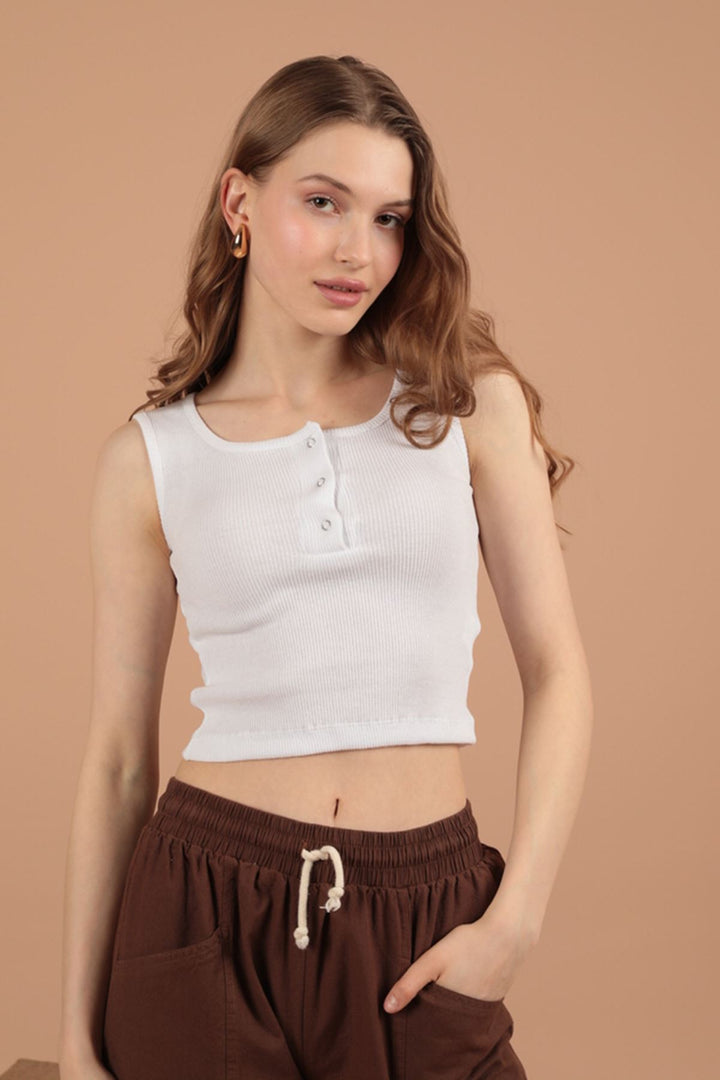 بلوزة نسائية من KKT مصنوعة من قماش Camisole-Ecru - Kendall