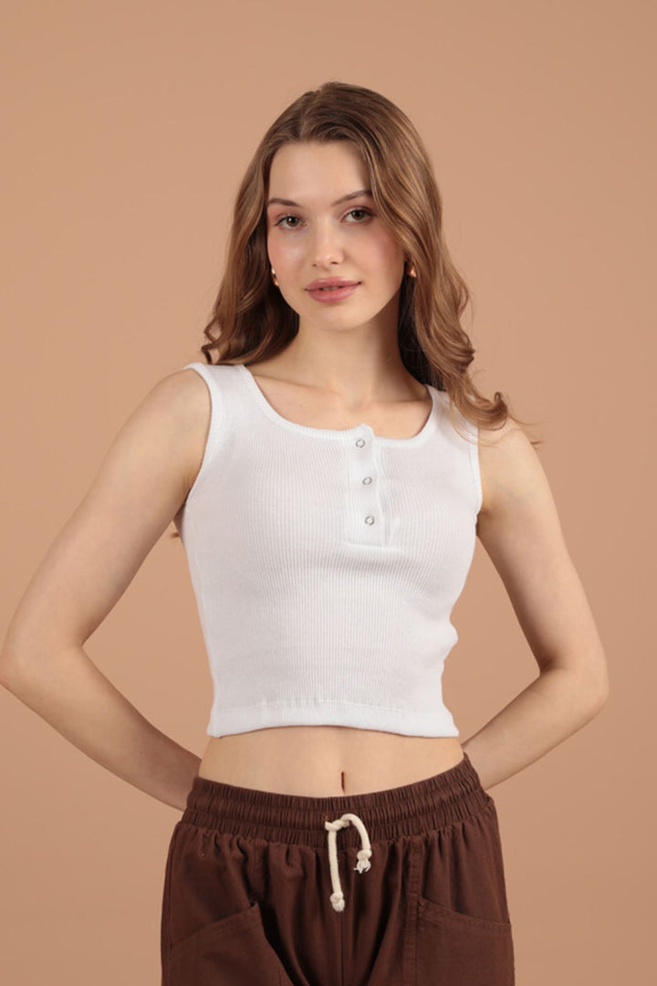 بلوزة نسائية من KKT مصنوعة من قماش Camisole-Ecru - Kendall