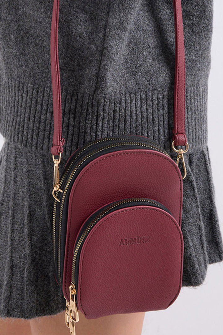 BGD Women Mini Crossbody Shoulder Bag - Burgundy - Nürtingen