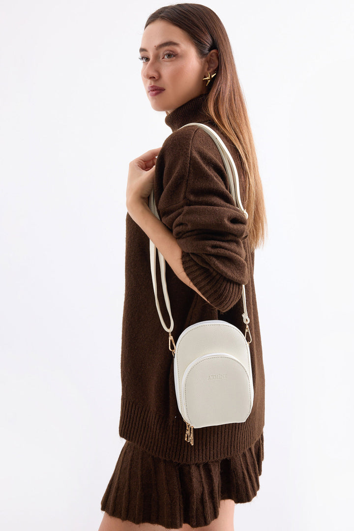 BGD Women Mini Crossbody Shoulder Bag - Ecru - Pisa