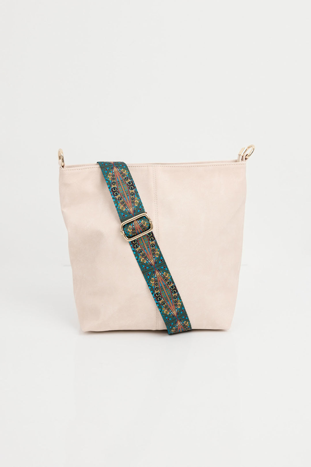 BGD Women Faux Leather Shoulder Bag - Cream - Avondale