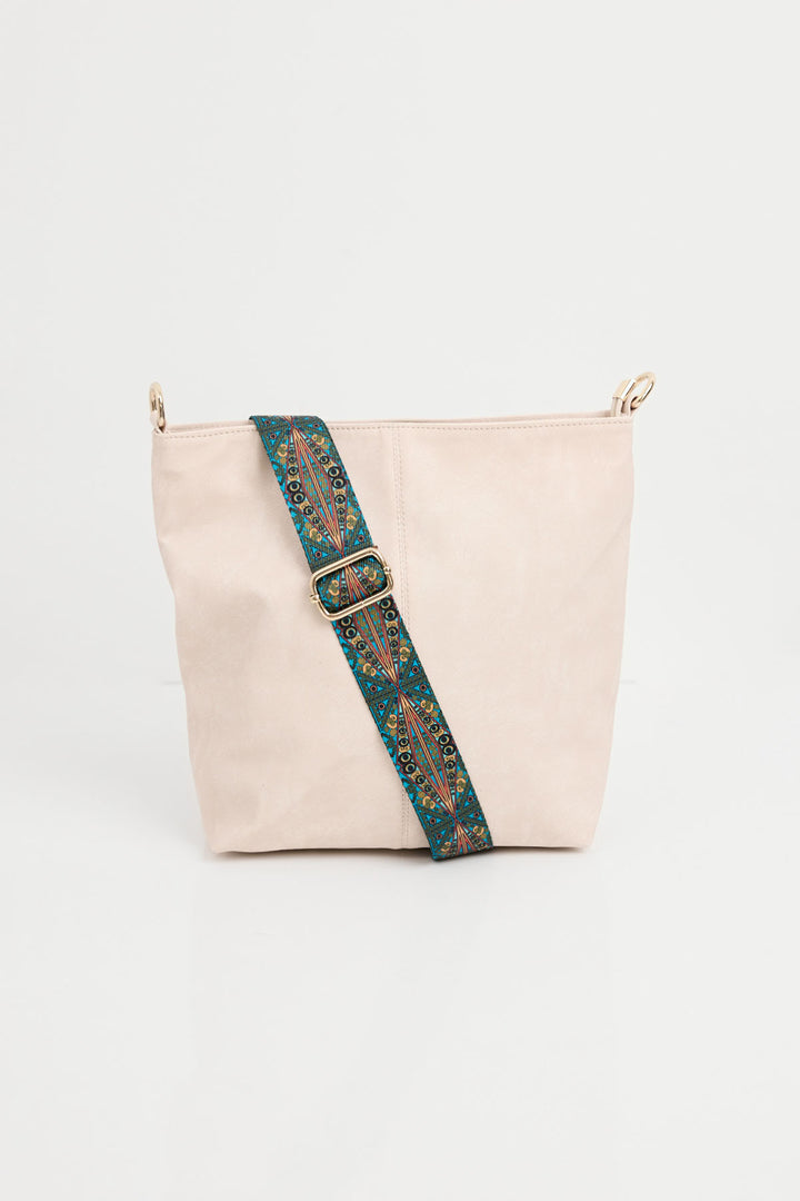 BGD Women Faux Leather Shoulder Bag - Cream - Avondale