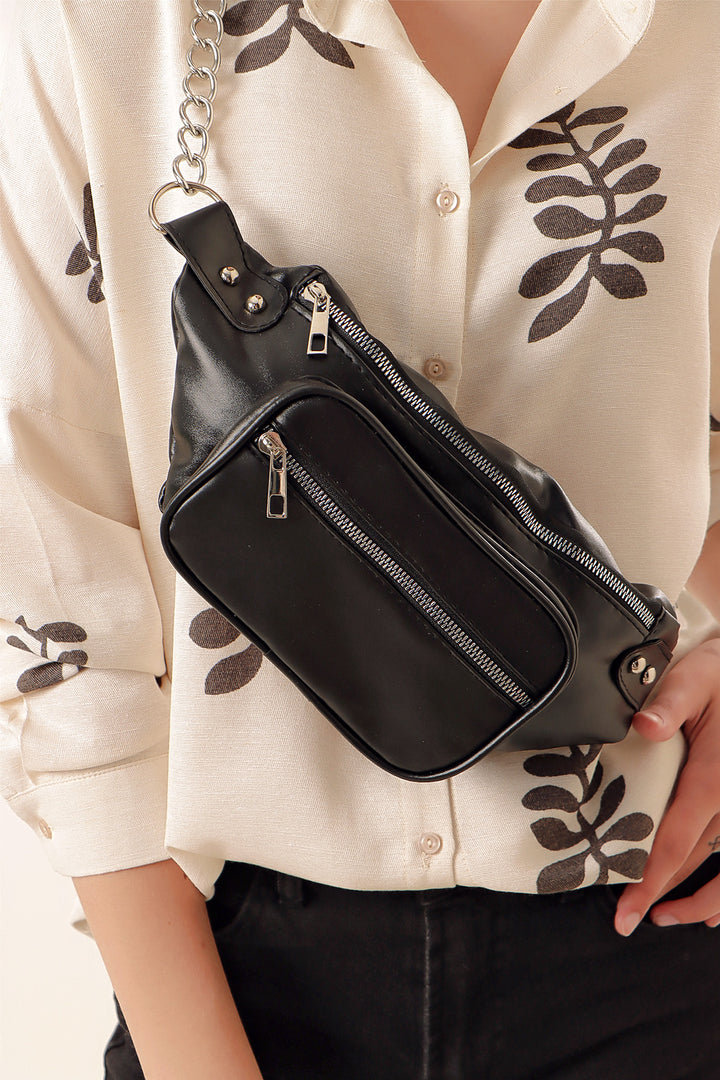 BGD Women Double Eyed Waist Bag - Black - Rîbniţa