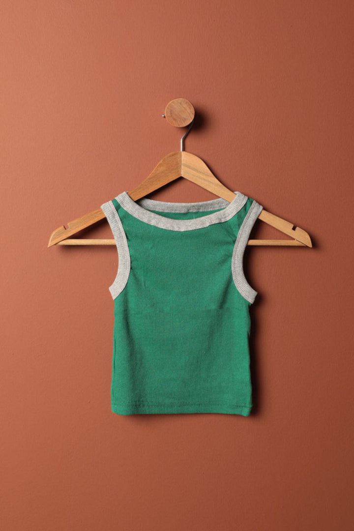 بلوزة نسائية من KKT مصنوعة من قماش Camisole وياقة رسن-أخضر - Le Havre