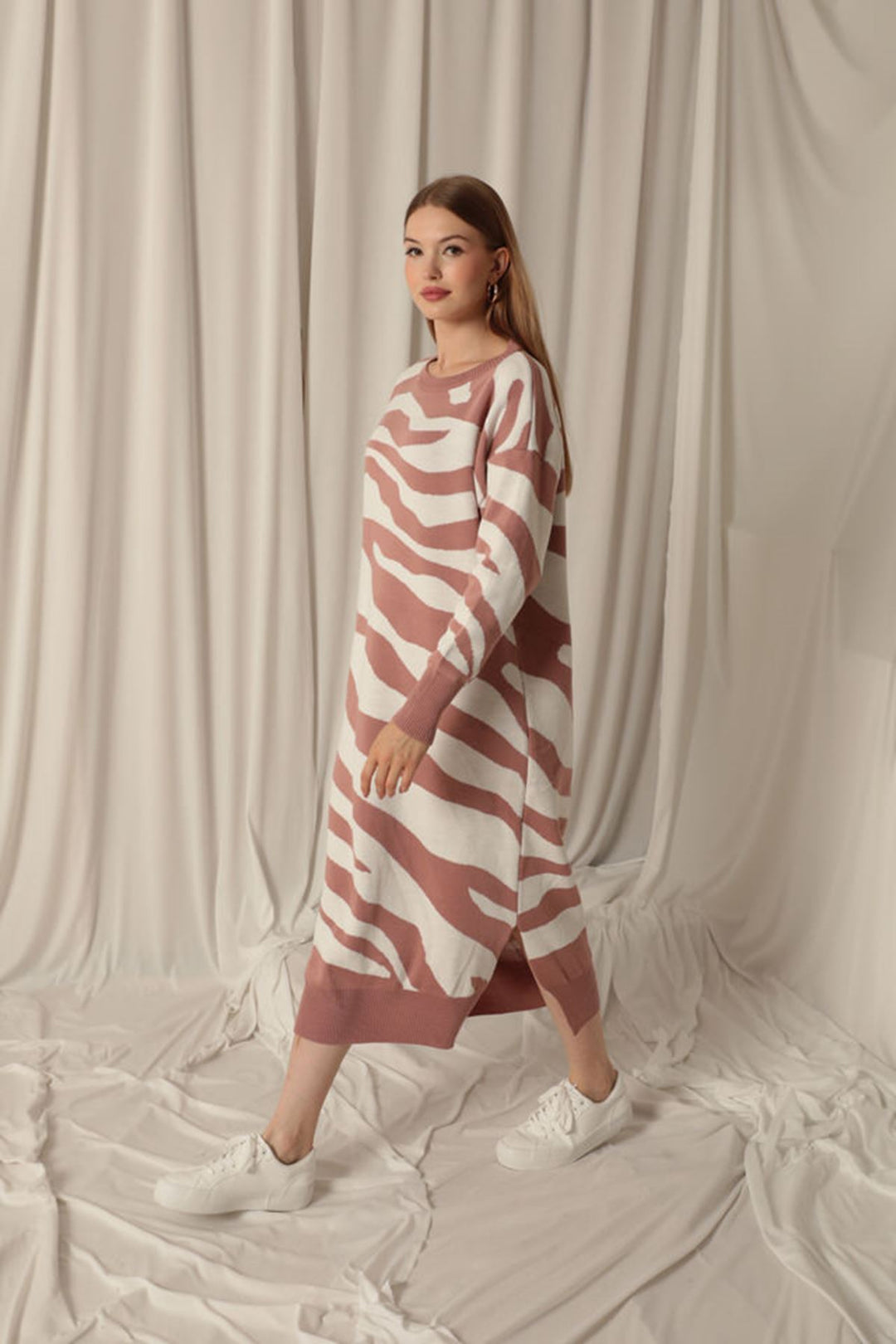 KKT Knitwear Fabric Maxi Dusty Rose Dress - Las Rozas de Madrid