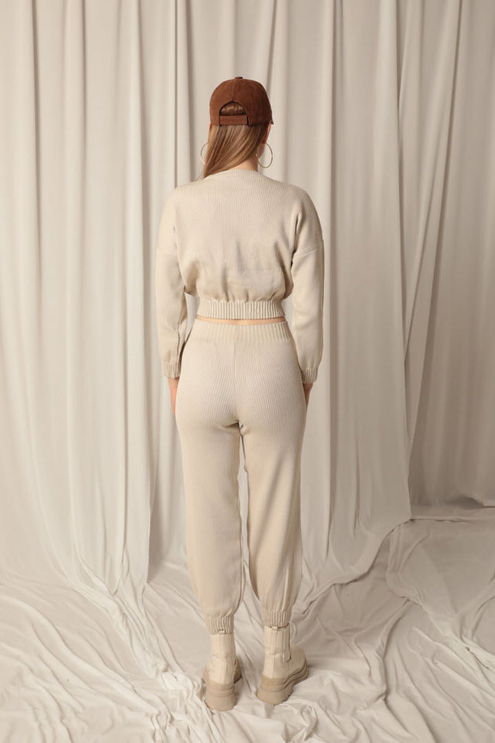 KKT Women's Stone Suit with Knitted Fabric Sweater - Oceanside