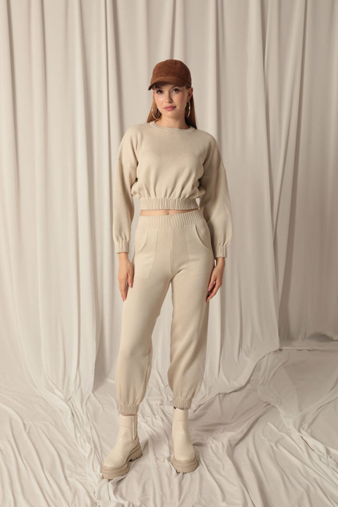 KKT Women's Stone Suit with Knitted Fabric Sweater - Oceanside
