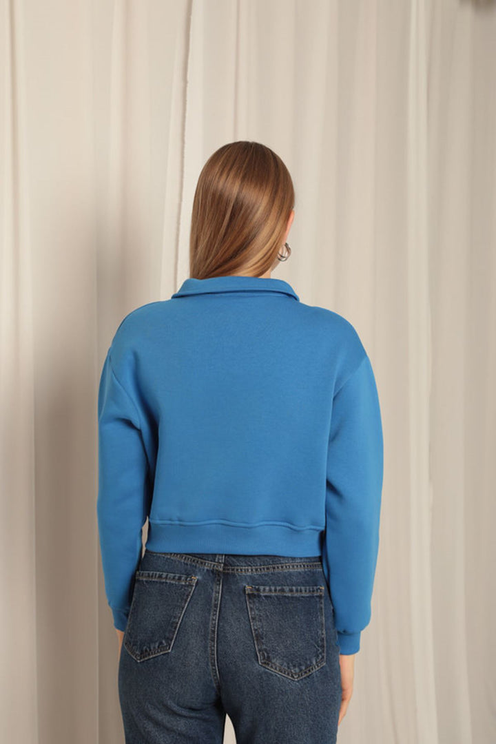 KKT Three Thread Fabric Zippered Hooded Short Women's Sweater - Mackay