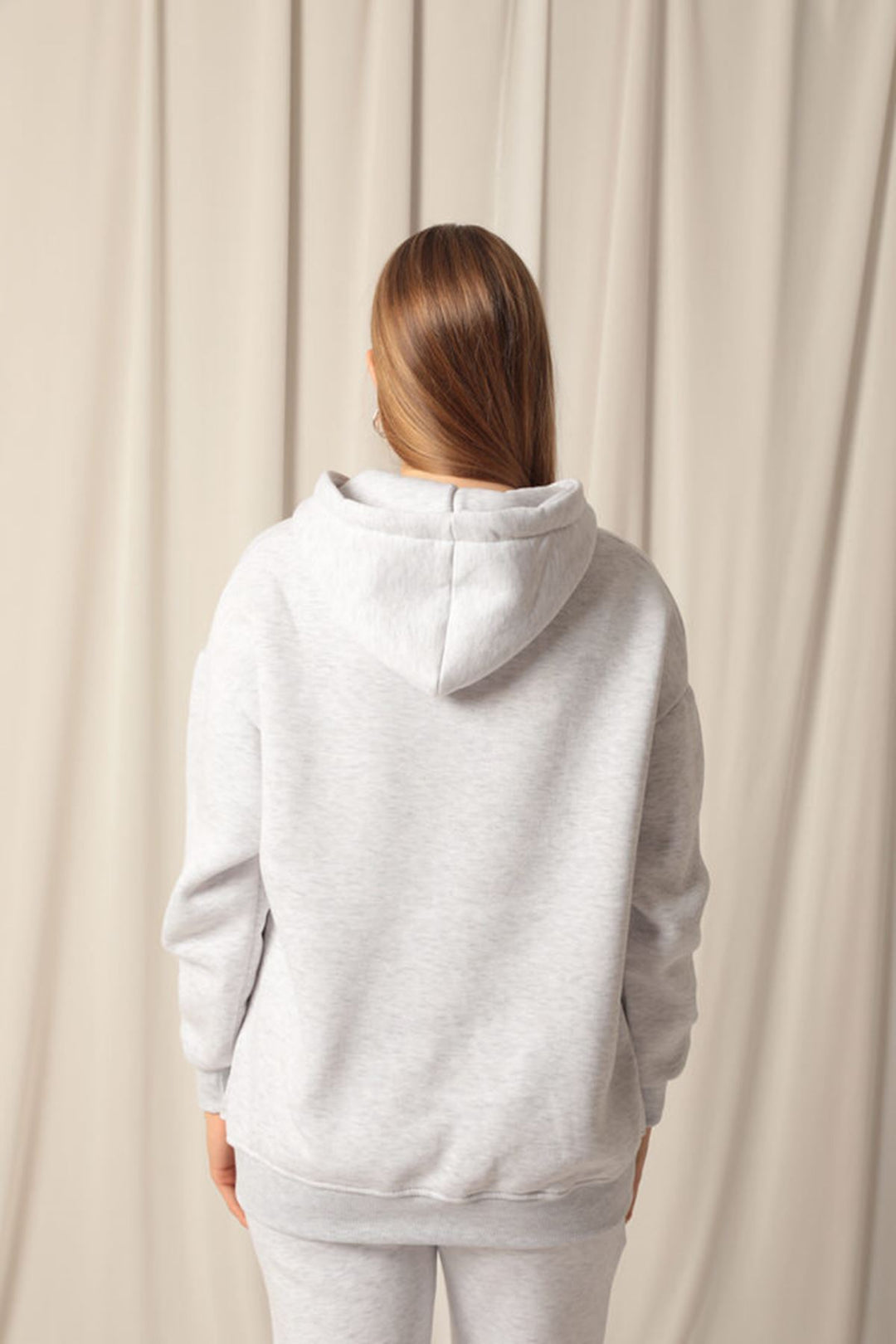 KKT Three Yarn Kangaroo Pocket Zipper Hooded Women's Gray Sweat - Lauderdale Lakes