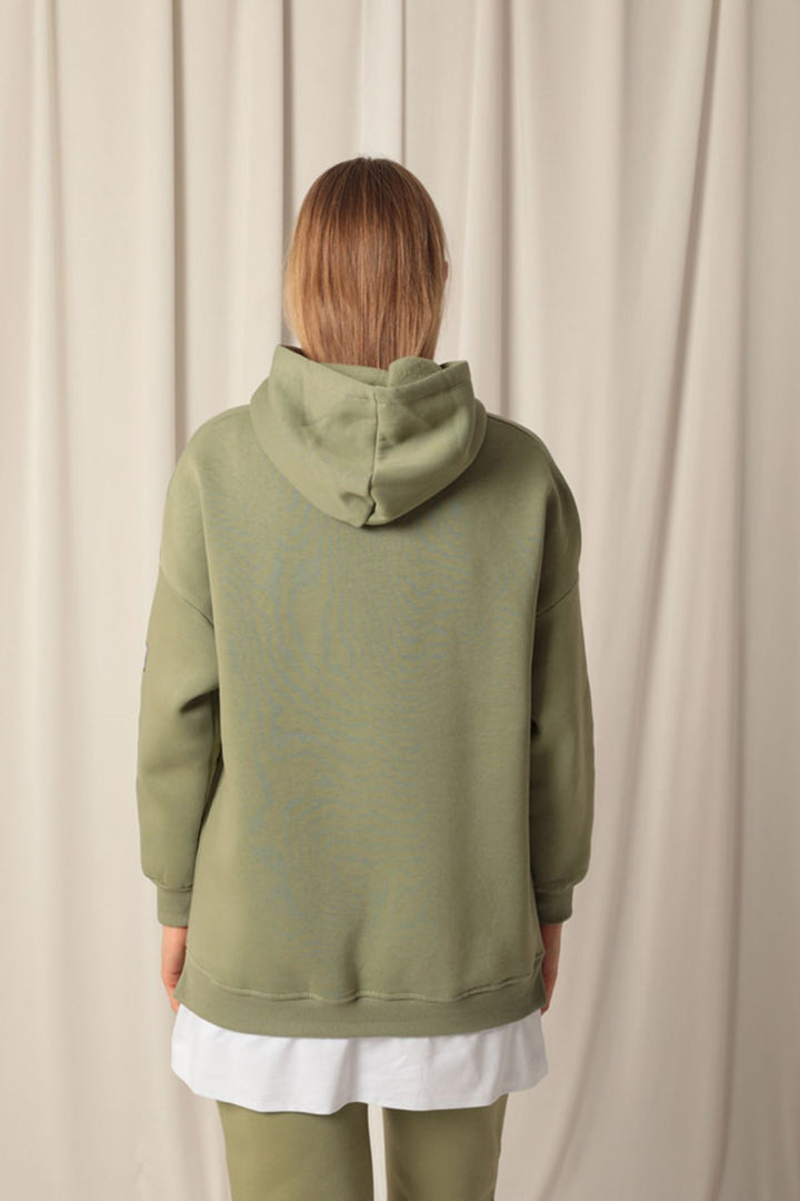 KKT Three Thread Fabric Hooded Women's Khaki Sweat - El Dorado Hills