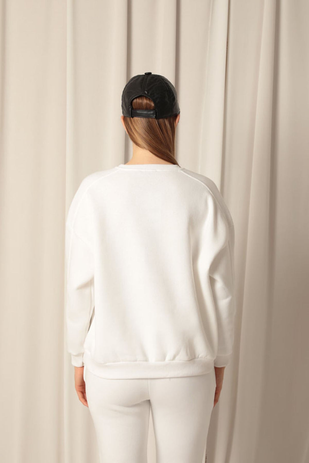 KKT Three Thread Fabric Zero Collar Women's Ecru Sweat - San Severo