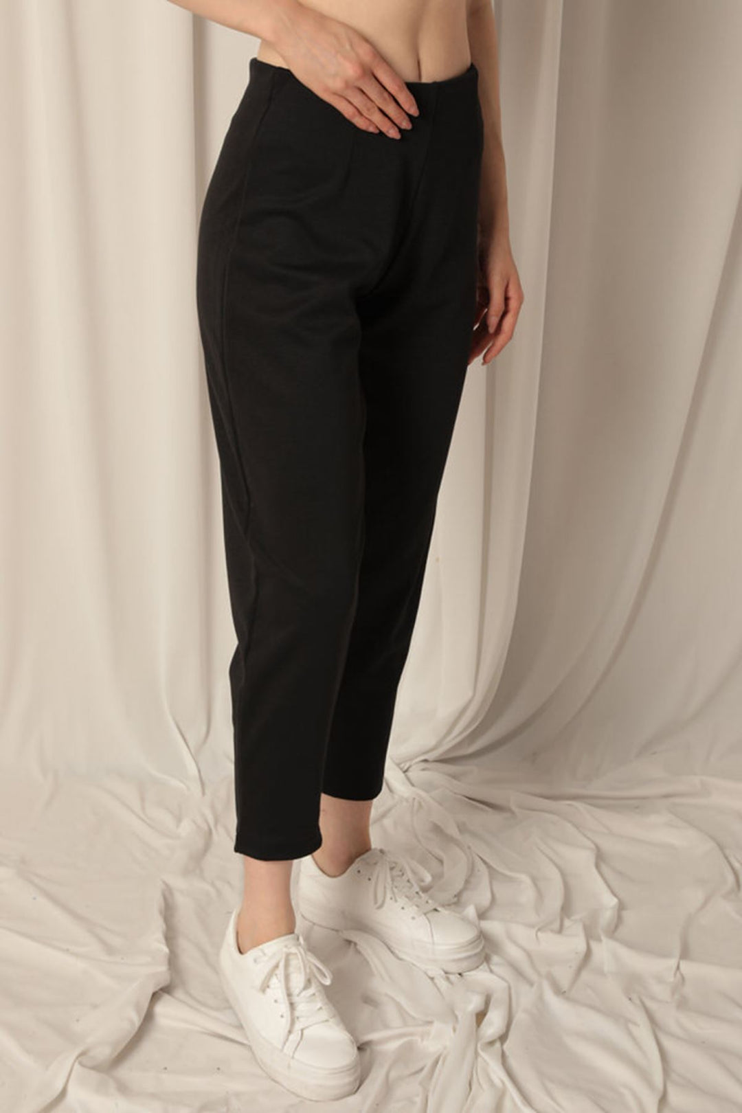 KKT Modal Fabric Shalwar Women Black Trousers - Linden
