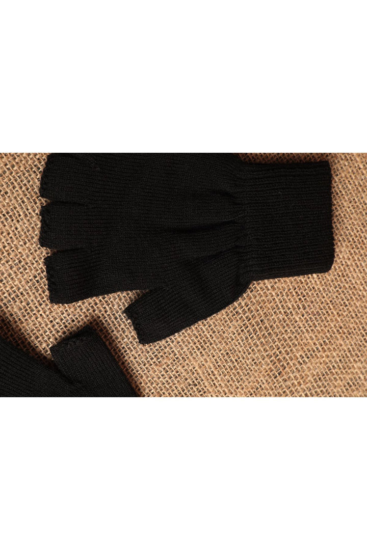 KKT Women's Black Fingerless Gloves - Westland