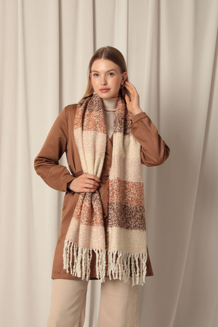 KKT Yumoş Boucle Women's Coffee Shawl - Rochester