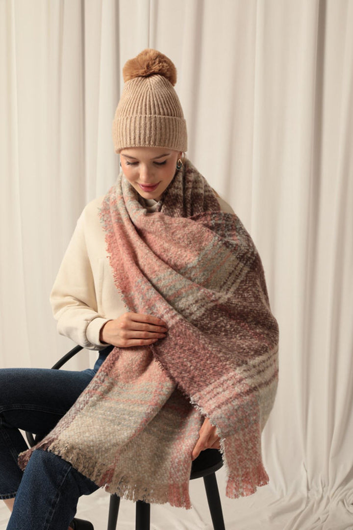 KKT Yumoş Plaid Boucle شال بودرة للنساء - Misterbianco
