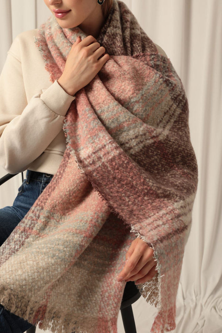 KKT Yumoş Plaid Boucle شال بودرة للنساء - Misterbianco