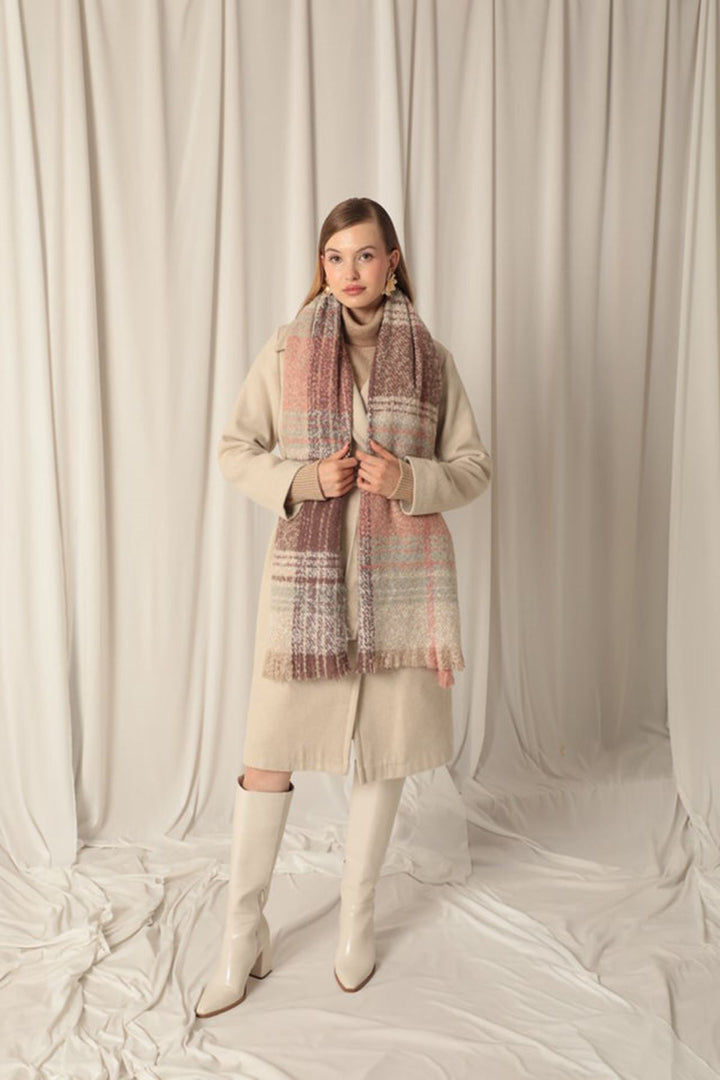 KKT Yumoş Plaid Boucle شال بودرة للنساء - Misterbianco