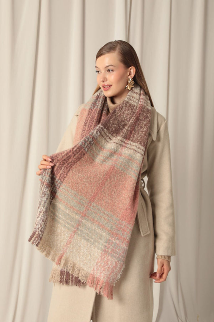KKT Yumoş Plaid Boucle شال بودرة للنساء - Misterbianco