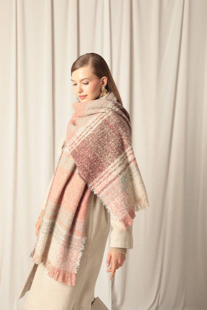 KKT Yumoş Plaid Boucle شال بودرة للنساء - Misterbianco