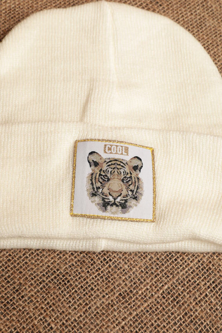 KKT Women's Ecru Beret with Tiger Crest - Eau Claire