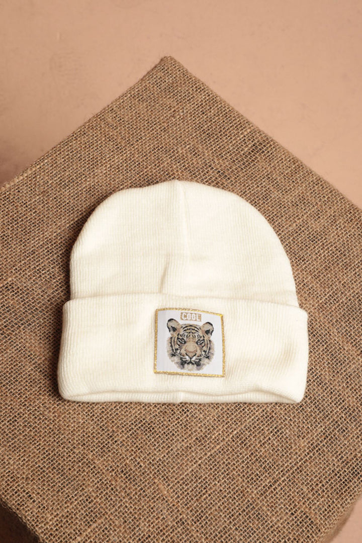 KKT Women's Ecru Beret with Tiger Crest - Eau Claire
