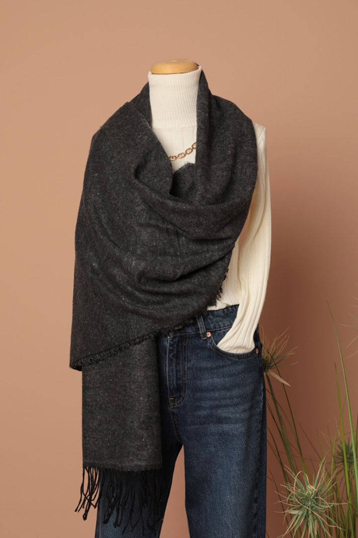 KKT Double Sided Women's Shoulder Anthracite Shawl Scarf - Gallatin