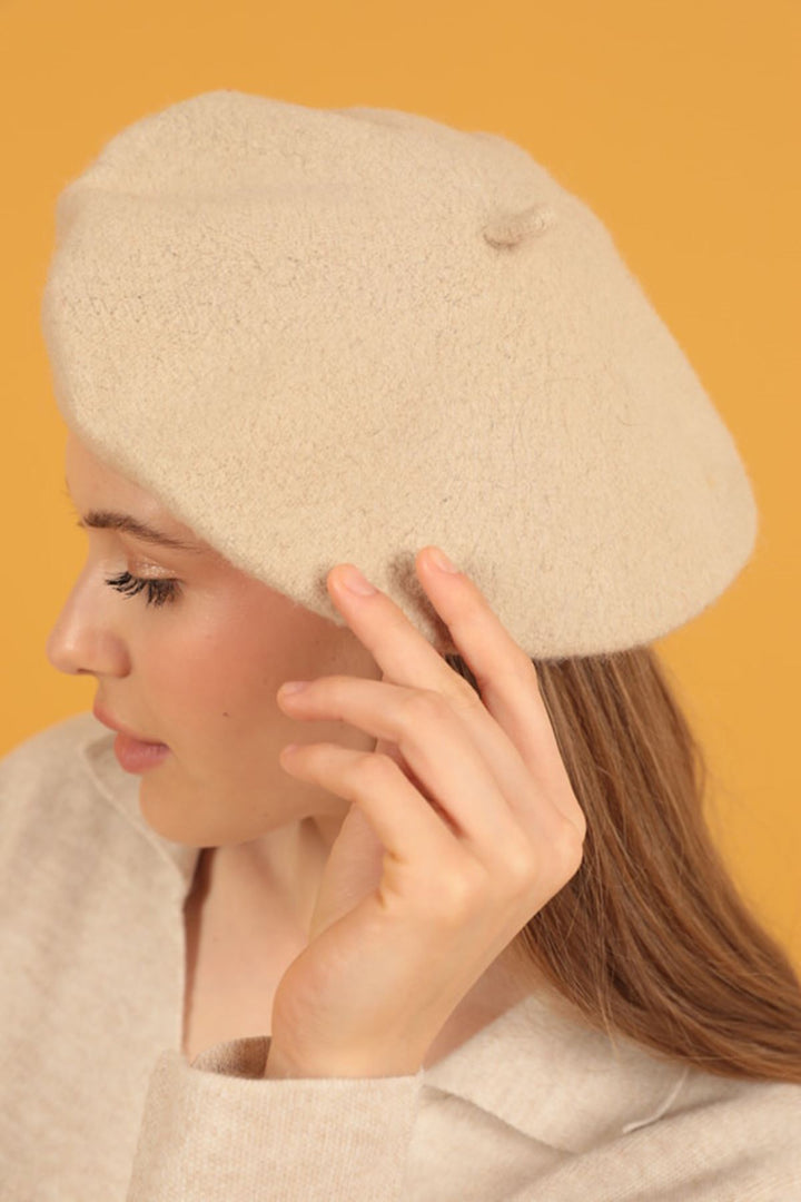 KKT Wool Painter Women's Ecru Beret - Santa Rosa