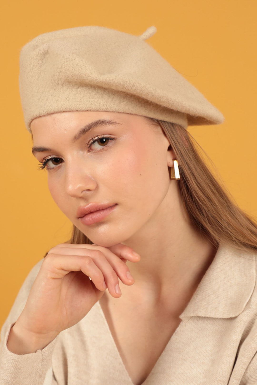 KKT Wool Painter Women's Ecru Beret - Santa Rosa