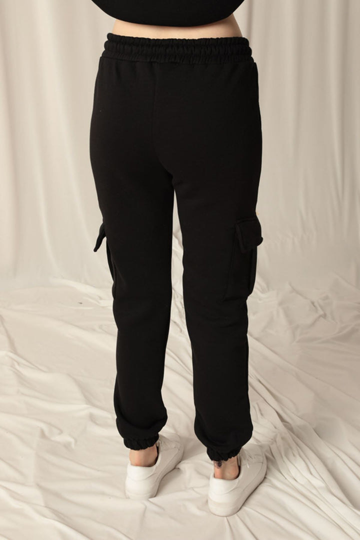 KKT Three Thread Elastic Women's Black Tracksuit - Alès