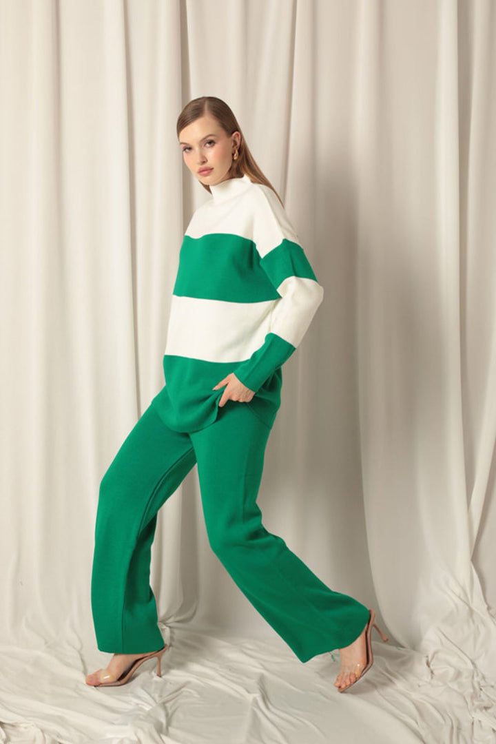 KKT Knitwear Fabric Women's Green Suit - Horsham