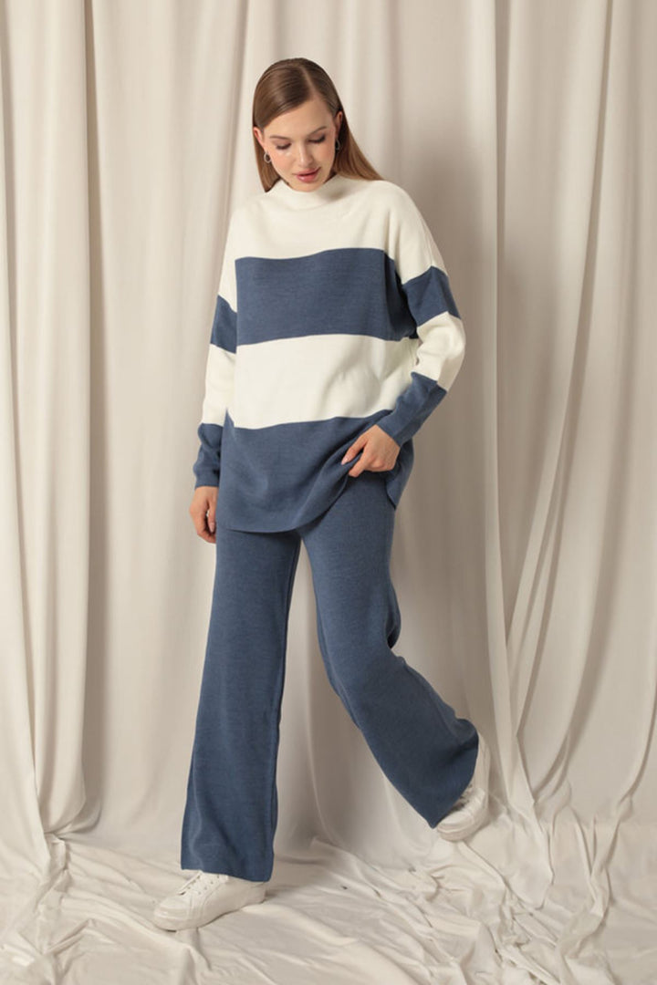 KKT Knitwear Fabric Women's Indigo Suit - Sorel-Tracy